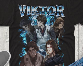 Viktor Arcane T-Shirt Unisex Vintage Streetwear League of Legends Shirt Anime Apparel fanmerch lol Merchandise League of Legends Fan gift