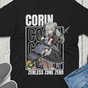 Corin Zenless Zone Zero T-Shirt Streetwear Unisex Anime Graphic Tee Unisex Graphic Shirt Anime Merchandise Trendy ZZZ Game Merchandise