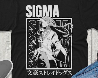 STIGMAのStaff Semi-oversized T-shirts 全2色 Sigma Bungou Stray Dogs T-shirt Anime Vintage Streetwear