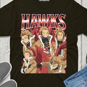 Hawks My Hero Academia TShirt Unisex Vintage Streetwear MHA Shirt retro90s Anime Apparel fanmerch MHA Merchandise Perfect Anime Gift