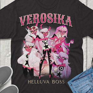 Verosika Helluva Boss T-Shirt: Stilvolles, trendiges Kleidungsstück mit Ihren Lieblingscharakteren! Hochwertiger Stoff Perfektes Geschenk für Fans!