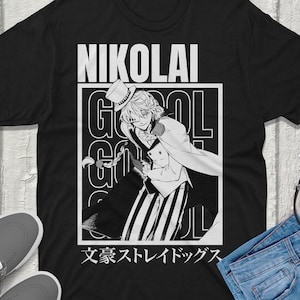 Nikolai Bungou Stray Dogs T-Shirt Anime Vintage Streetwear Abbigliamento di qualità premium con i tuoi personaggi preferiti Perfetto per gli appassionati di anime