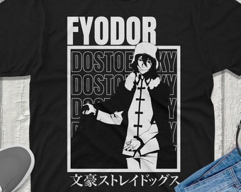 Fyodor Bungou Stray Dogs T-Shirt Anime Vintage Streetwear Premium Quality Apparel Featuring Your Favorite Characters Perfect for Anime Fans
