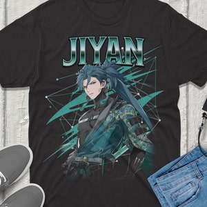 Jiyan Wuthering Waves Shirt Vintage Streetwear Unique Artistic Design Featuring Your Favorite Characters! Perfect for Gamers & Anime Fans!