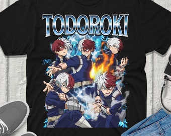 Shoto Todoroki My Hero Academia TShirt Unisex Vintage Streetwear MHA Shirt Anime Apparel fanmerch MHA Merchandise Perfect Anime Gift