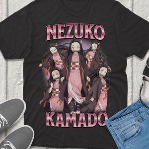 Nezuko Kamado Kimetsu no Yaiba Demon Slayer T-Shirt Anime Graphic Tee Vintage Streetwear Unique Design Perfect for Gamers & Anime Fans!
