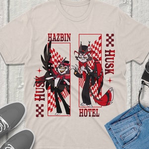 Husk Hazbin Hotel T-Shirt: Stylish Trendy Apparel Featuring Your Favorite Characters! High-Quality Fabric Perfect gift for Fans!