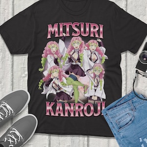 Mitsuri Kanroji Kimetsu no Yaiba Demon Slayer T-Shirt Anime Graphic Tee Vintage Streetwear Unique Design Perfect for Gamers & Anime Fans!