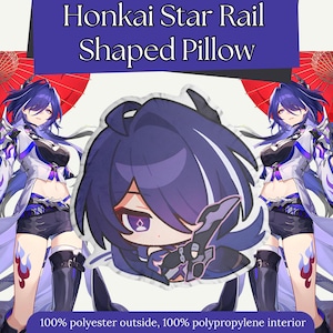Acheron Honkai Star Rail Shaped Pillow Cute Anime Pillow Plushie: Adorable & Comfortable Featuring your Favorite Characters!
