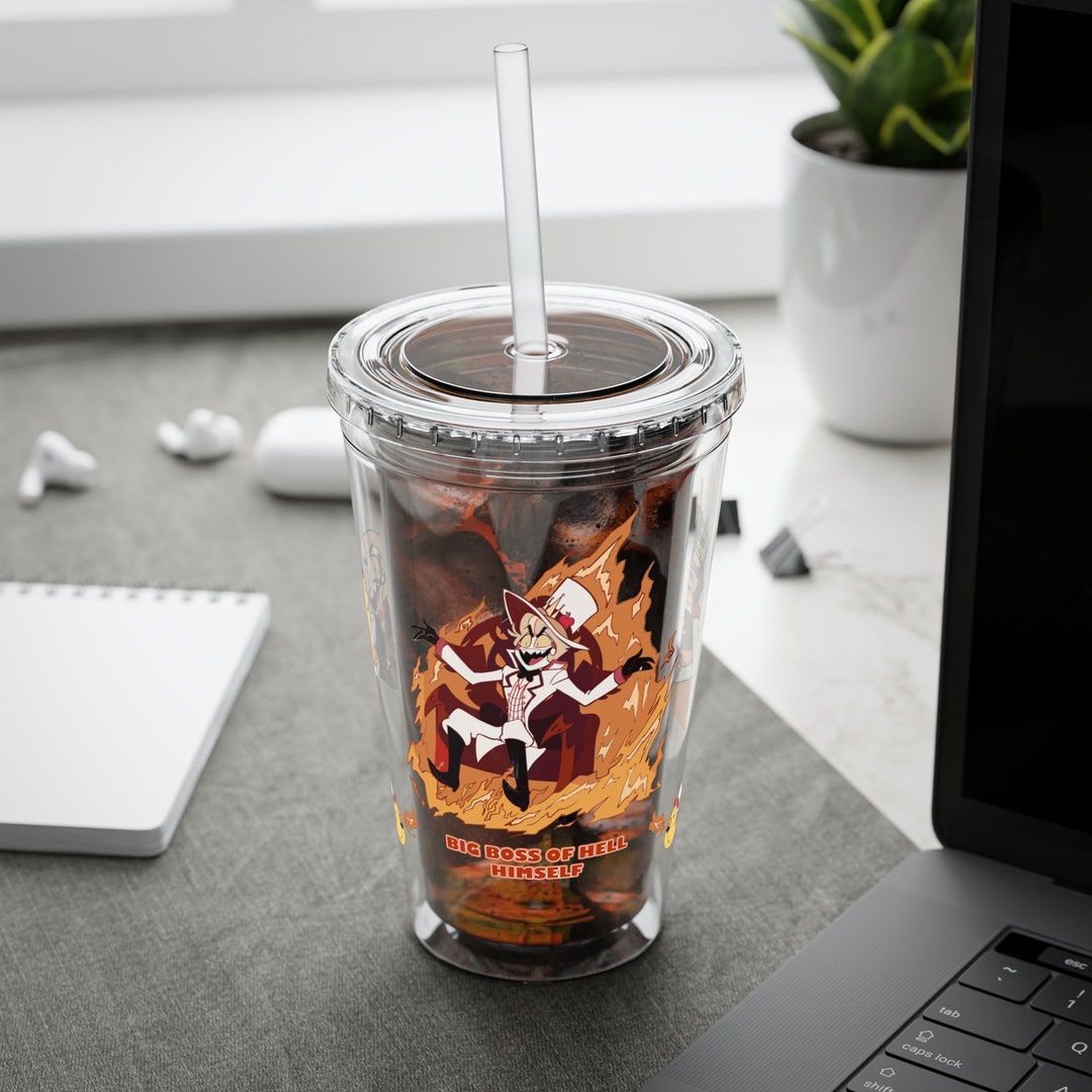 Lucifer Hazbin Hotel Tumbler With Straw: Exquisite Design, Durable