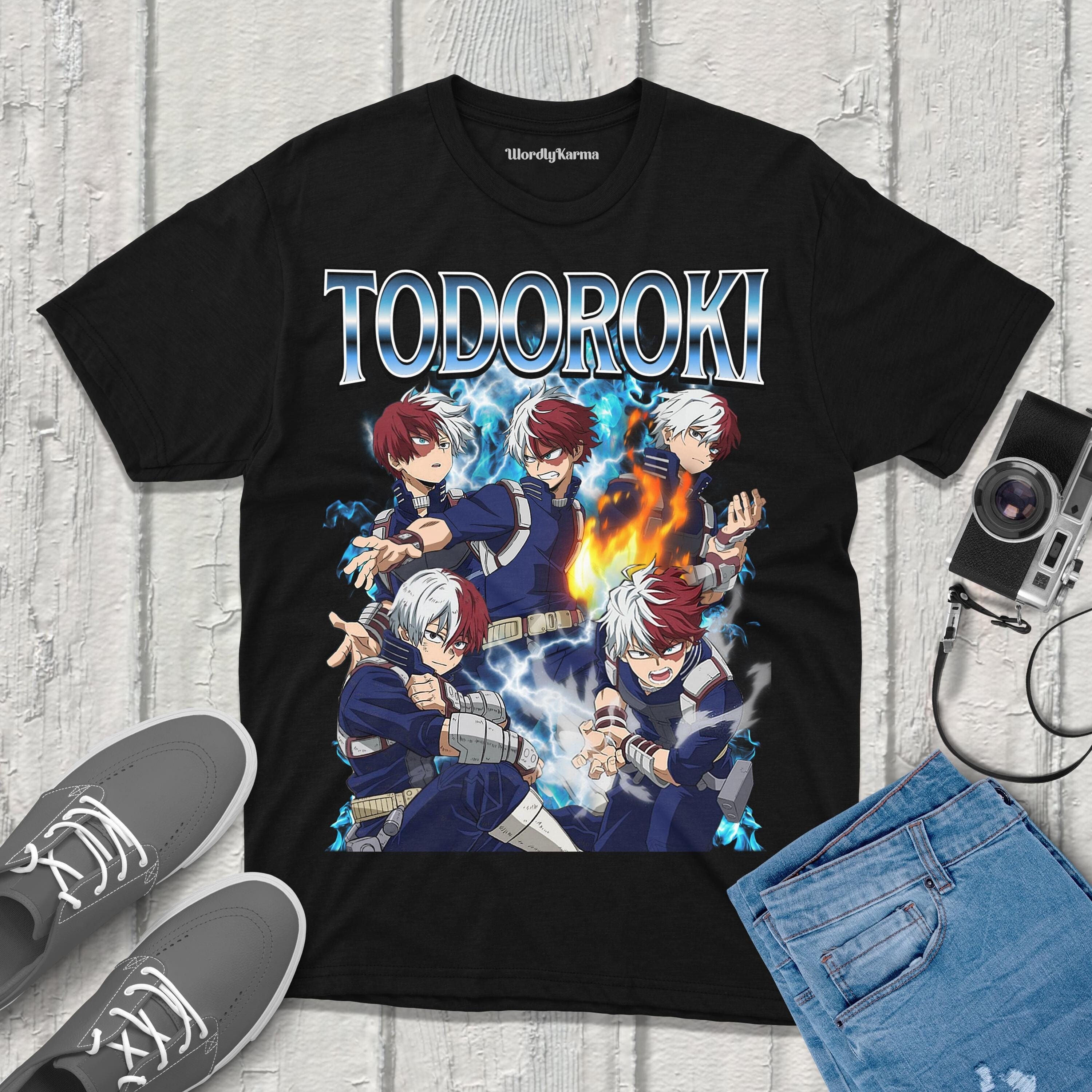 Shoto Todoroki My Hero Academia TShirt Unisex Vintage Streetwear MHA Shirt Anime Apparel fanmerch MHA Merchandise Perfect Anime Gift