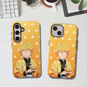 Zenitsu kimetsu no yaiba Demon Slayer tough Phone Case (iPhone 15, Google pixel 8, Samsung S24) Perfect for Fans & Anime Enthusiasts!