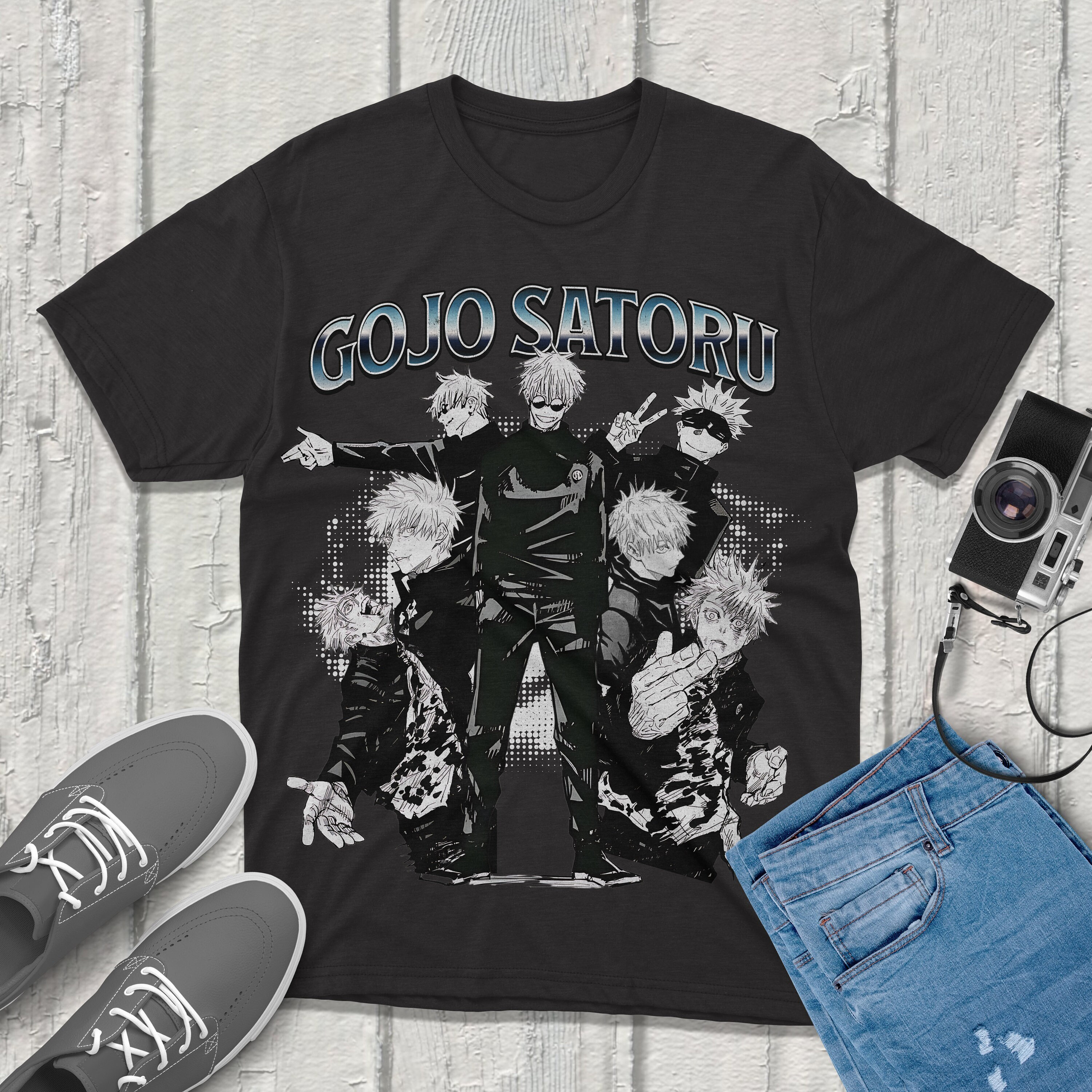 Gojo Satoru Jujutsu Kaisen T-shirt Vintage Streetwear Premium