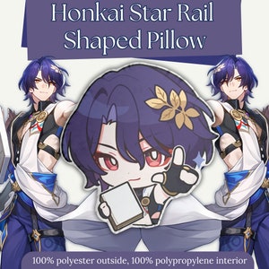 Dr Ratio Honkai Star Rail Shaped Pillow Cute Anime Pillow Plushie: Adorable & Comfortable Featuring your Favorite Characters!
