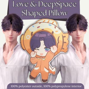 Rafayel Love and Deepspace Shaped Pillows lads Cute Anime Pillow Plushie: Adorable & Comfortable Featuring your Favorite Characters!