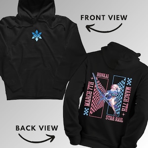 March 7th Themed Honkai Star Rail Unisex Hoodie Hooded Sweatshirt Anime Hoodies | March 7th design hsr