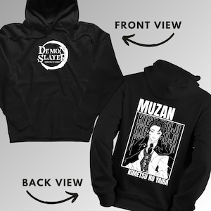 Muzan Kibutsuji Kimetsu no Yaiba Demon Slayer Hoodie Anime Sweatshirt Trendy Manga Clothing Anime Merchandise Unisex Casual Wear