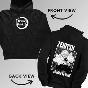 Zenitsu Agatsuma Kimetsu no Yaiba Demon Slayer Hoodie Anime Sweatshirt Trendy Manga Clothing Anime Merchandise Unisex Casual Wear