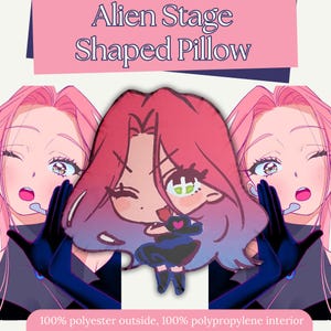 Mizi Alien Stage Plushie Shaped Pillow ALNST Merchandise Cute anime Plushie Adorable & Comfortable Featuring your Favorite Characters!