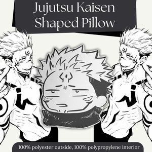 Sukuna Jujutsu Kaisen Shaped Pillow Cute Anime Pillow Plushie: Perfect Anime Gift, Featuring your Favorite Characters!