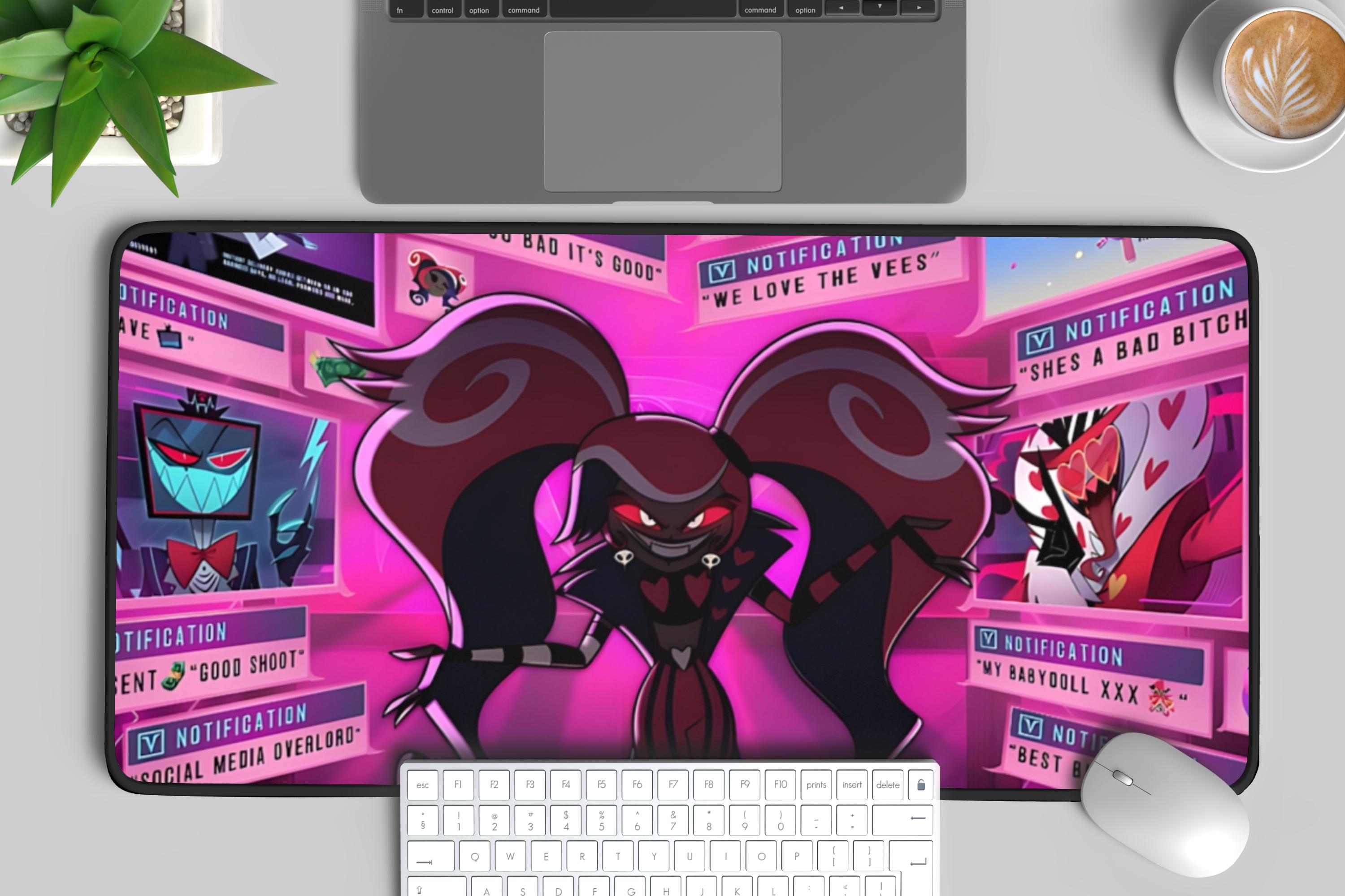 Velvette Hazbin Hotel Desk Mat: Premium Quality, Vibrant Designs