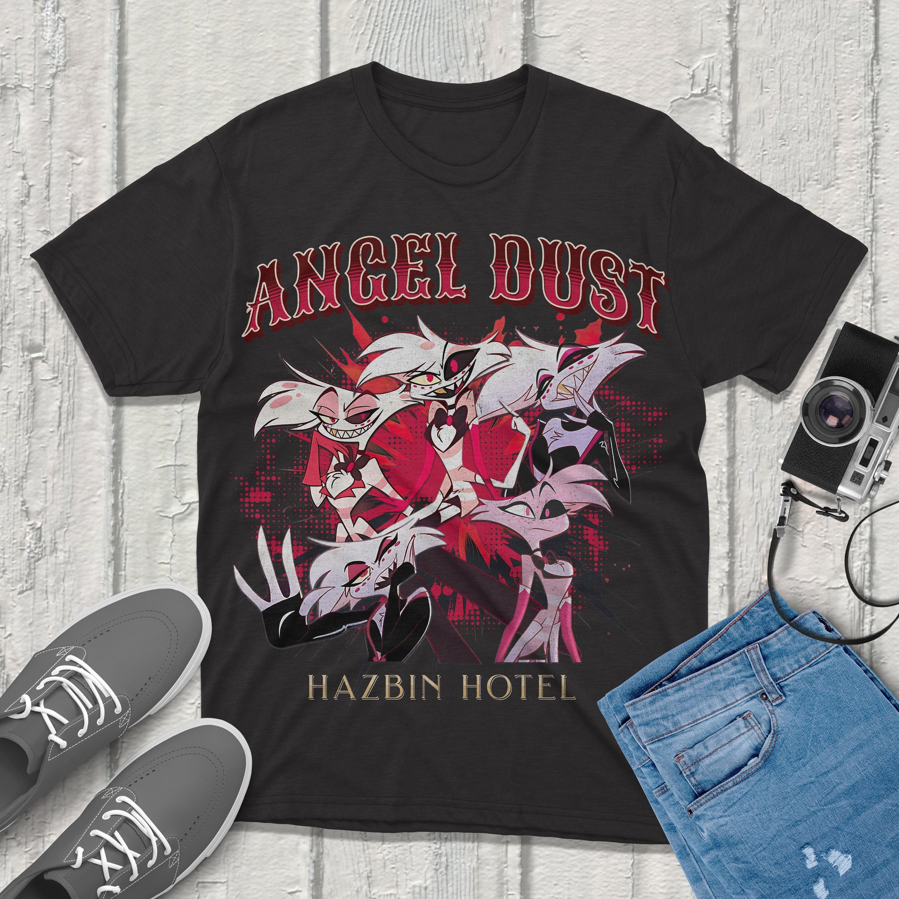 HAZBINHOTEL ハズビンホテル エンジェルダスト Tシャツ L Angel Dust Tee | Hazbin Hotel