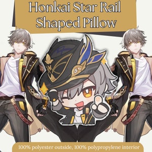 Caelus Honkai Star Rail Shaped Pillow Cute Anime Pillow Plushie: Adorable & Comfortable Featuring your Favorite Characters!