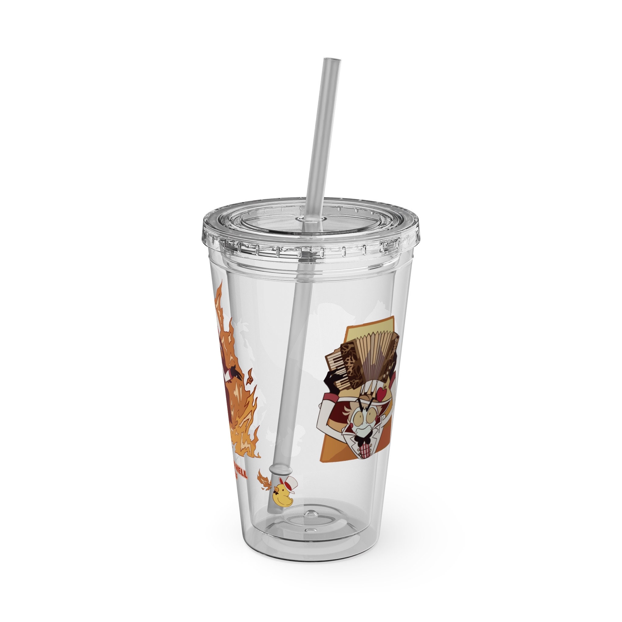 Lucifer Hazbin Hotel Tumbler With Straw: Exquisite Design, Durable