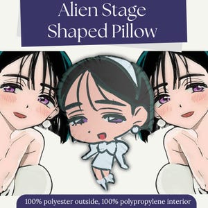 Sua Alien Stage Plushie Shaped Pillow ALNST Merchandise Cute anime Plushie Adorable & Comfortable Featuring your Favorite Characters!