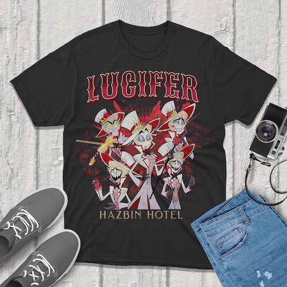 Lucifer Hazbin Hotel T-shirt: Retro Cartoon Apparel - Etsy