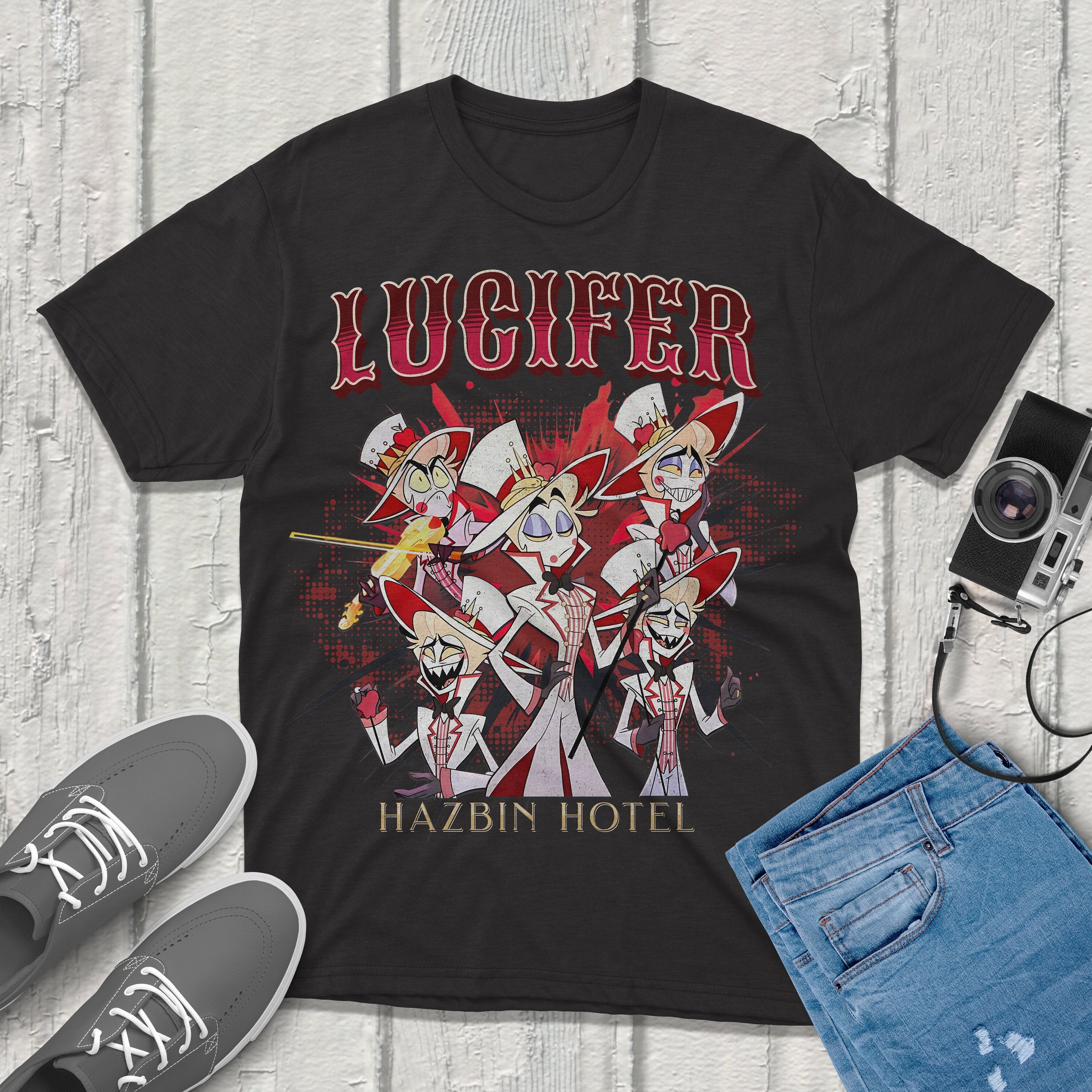 Lucifer Hazbin Hotel Retro T-shirt: Stylish Trendy Apparel