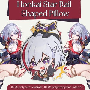 Topaz and Numby Honkai Star Rail Shaped Pillow Cute Anime Pillow Plushie: Adorable & Comfortable Featuring your Favorite Characters!