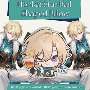 Aventurine Honkai Star Rail Shaped Pillow Cute Anime Pillow Plushie: Adorable & Comfortable Featuring your Favorite Characters!