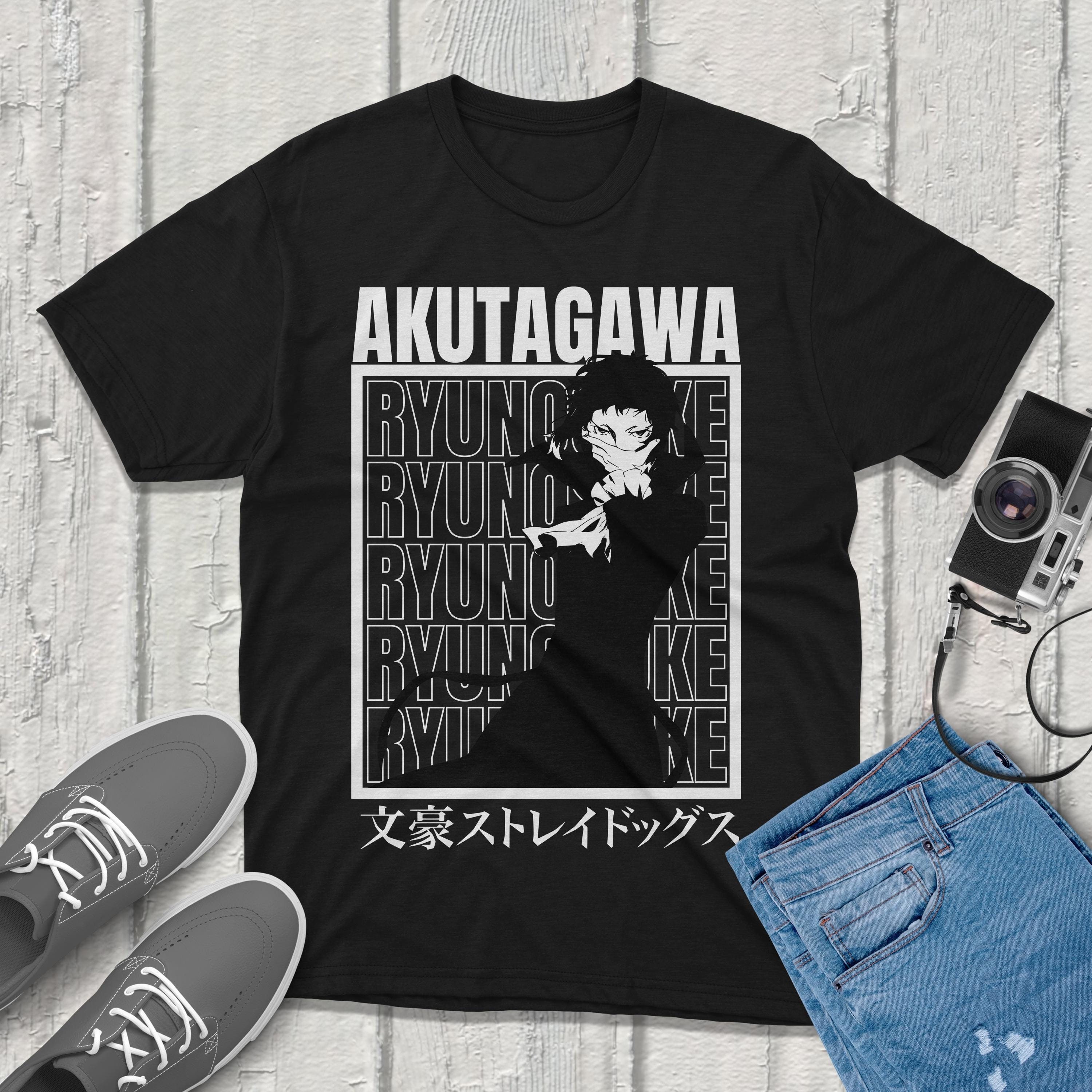 Akutagawa Bungou Stray Dogs T-Shirt Anime Vintage Streetwear Premium Quality Apparel Featuring Your Favorite Characters Perfect for Fans