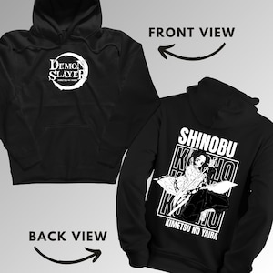 Shinobu Kocho Kimetsu no Yaiba Demon Slayer Hoodie Anime Sweatshirt Trendy Manga Clothing Anime Merchandise Unisex Casual Wear