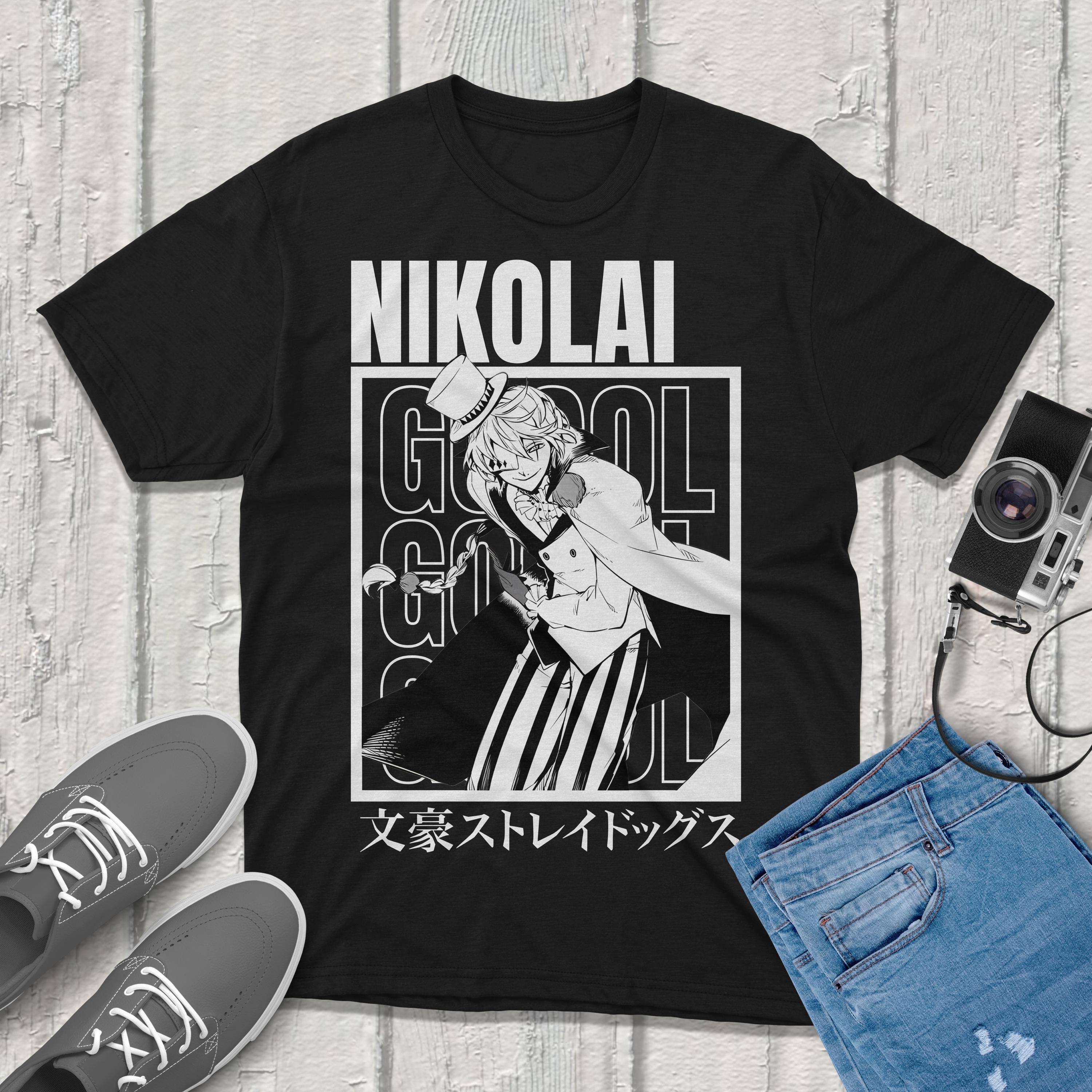 Nikolai Bungou Stray Dogs T-Shirt Anime Vintage Streetwear Premium Quality Apparel Featuring Your Favorite Characters Perfect for Anime Fans
