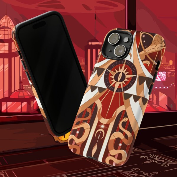 Lucifer Hazbin Hotel Tough Phone case Devilishly Durable Protection aesthetic design (iPhone 15, Google pixel 8, Samsung S24)