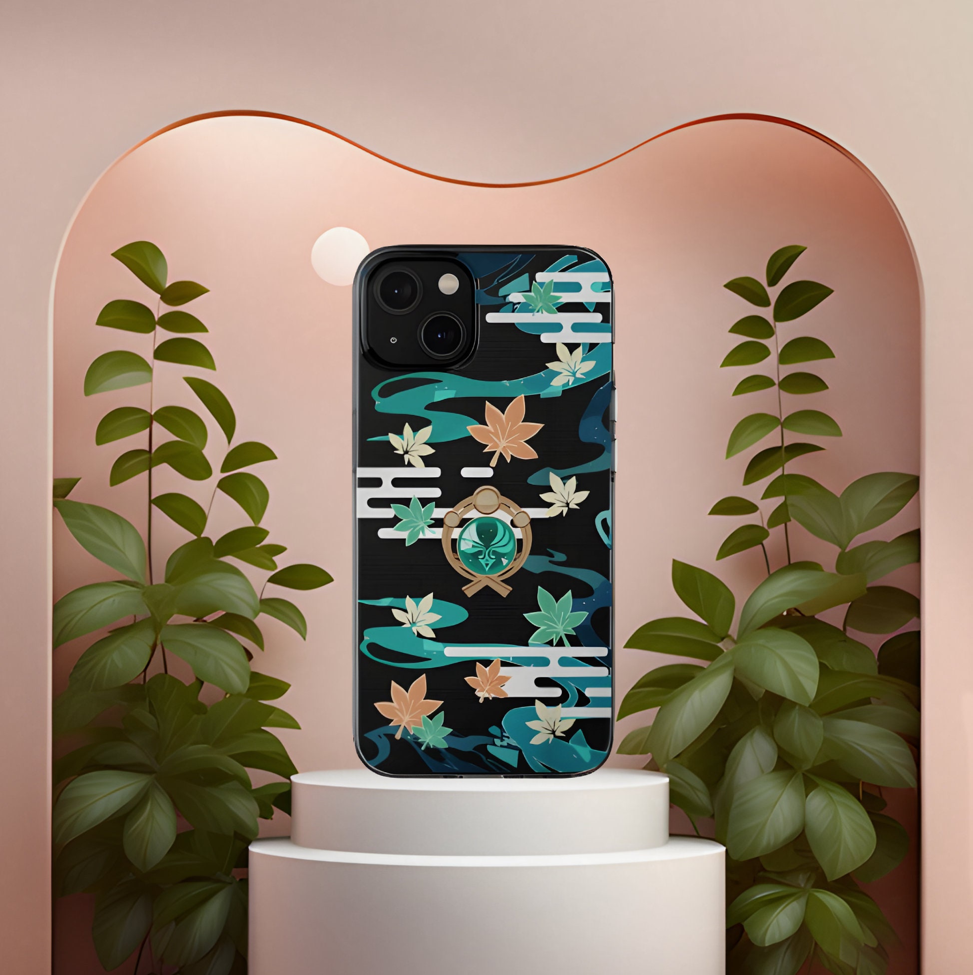 Kazuha Genshin Impact Aesthetic Phone Clear Case Design for