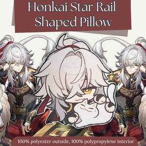 Jing Yuan Honkai Star Rail Shaped Pillow Cute Anime Pillow Plushie: Adorable & Comfortable Featuring your Favorite Characters!