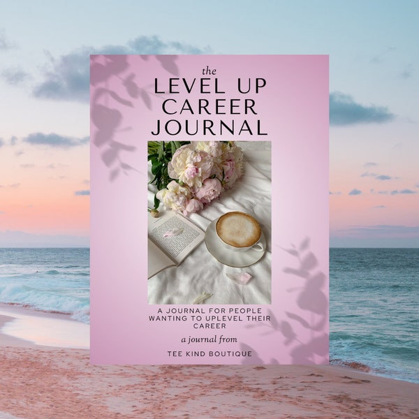 Level Up Career Journal, Digital Journal, Printable Journal, Editable Journal, Female Owned Company