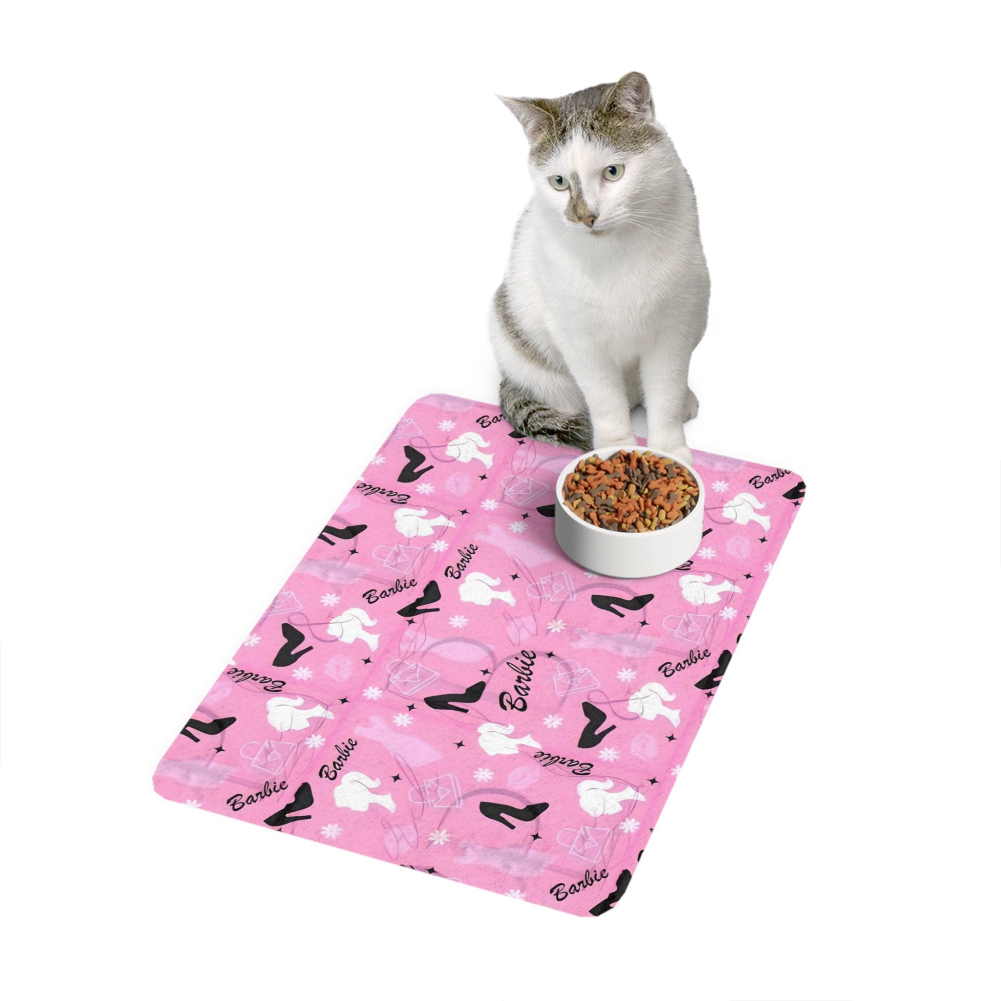 Pet Food Mats For Floor Waterproof Cat Food Mat, Cat Placemat, Cat