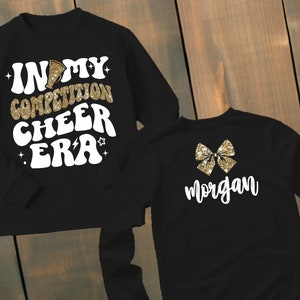 Cheerleader Sweaters Glitter Custom | Cheer Competition Shirt | Cheer Competition Tees | Custom Cheerleader Shirts