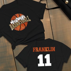 Basketball Mom Shirt Glitter Custom | Basketball Mascot Glitter Shirt | Basketball Mom tee | Custom Basketball Mom T shirt
