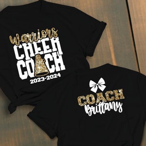 Custom Cheer Coach Shirt Glitter | Custom Cheer Coach tshirt | Glitter Cheer Coach Shirt | Custom Sparkly Cheer Coach Tee