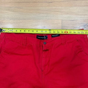 Men's Vintage Marithe Francois Girbaud Cargo Red Shuttle Shorts Relaxed 42 image 3