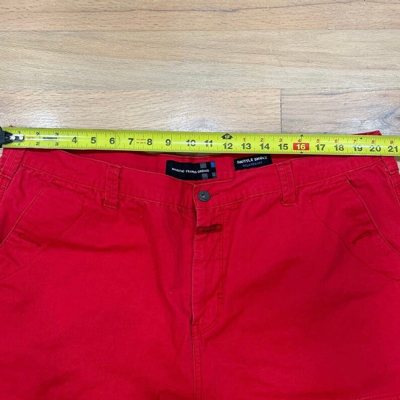 Men's Vintage Marithe Francois Girbaud Cargo Red Shuttle Shorts Relaxed 42 image 3