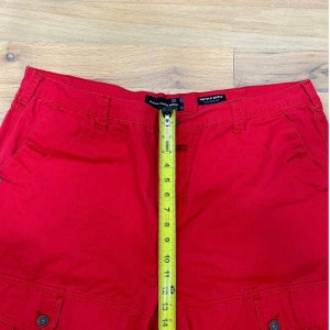 Men's Vintage Marithe Francois Girbaud Cargo Red Shuttle Shorts Relaxed 42 image 4