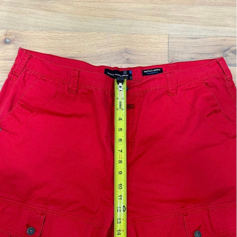 Men's Vintage Marithe Francois Girbaud Cargo Red Shuttle Shorts Relaxed 42 image 4