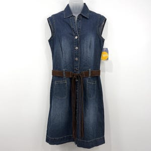 denim dress with fringe vest Strapless Light Wash Denim Fringe Dress