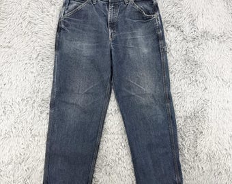 Jeansy Gap Carpenter Jeans męskie 33,5x29,25 VTG lata 90. Wyprodukowano w USA Prosta nogawka